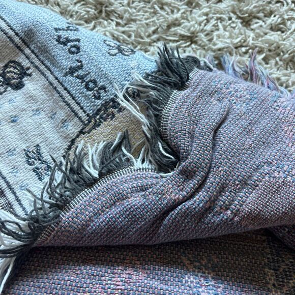 Vintage Disney Classic Winnie the Pooh Cotton Woven Tapestry Throw Blanket - Picture 10 of 10